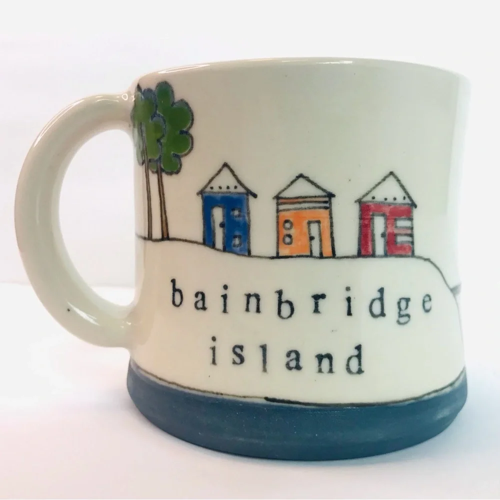 Downing Pottery Bainbridge Island Mug in Dark Blue